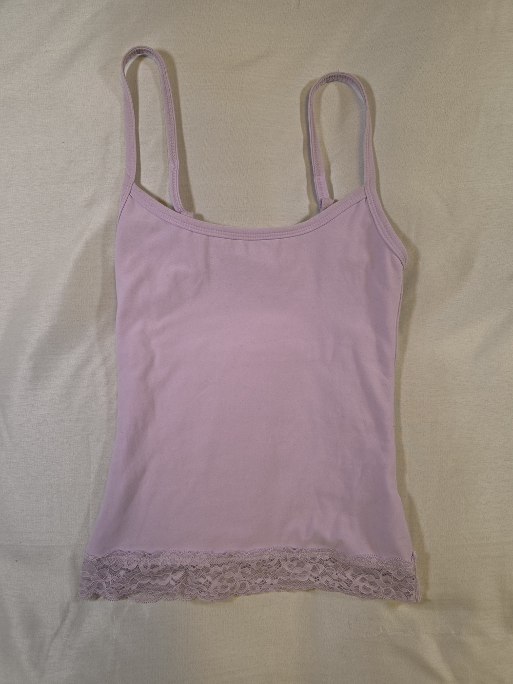 Derek Heart Light Purple Lace-Trim Cami Tank Top - Size XS